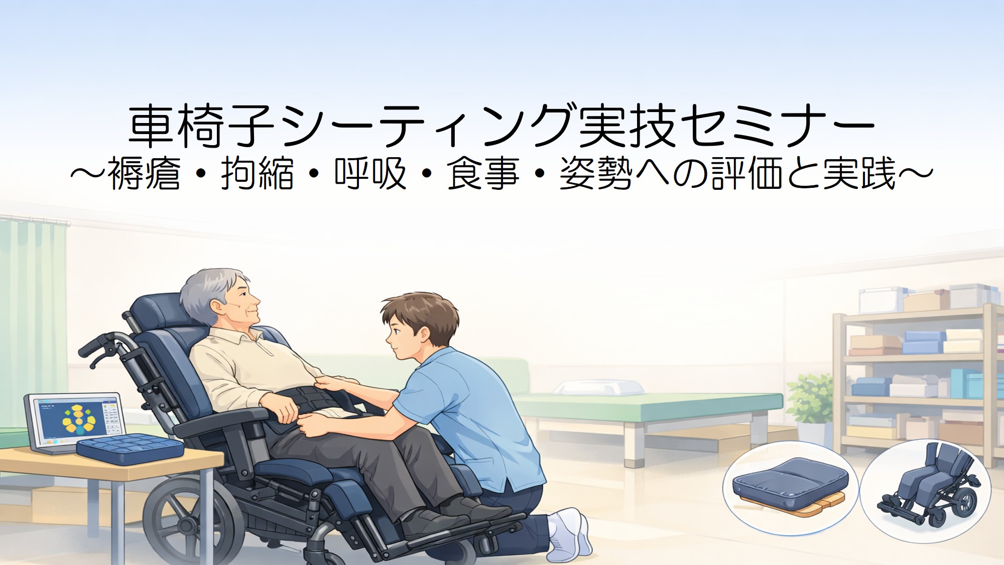 2026年3月22日（日）車椅子シーティング実技セミナー〜褥瘡・拘縮・呼吸・食事・姿勢への評価と実践〜