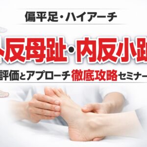 2026年5月23日（土）偏平足・ハイアーチ・外反母趾・内反小趾の評価とアプローチ徹底攻略セミナー（14日間の見逃し配信付き）